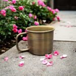 Brass mug with handle