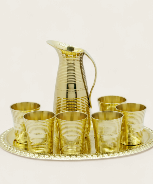 Pure Brass Lemon Set with Jug and Glasses